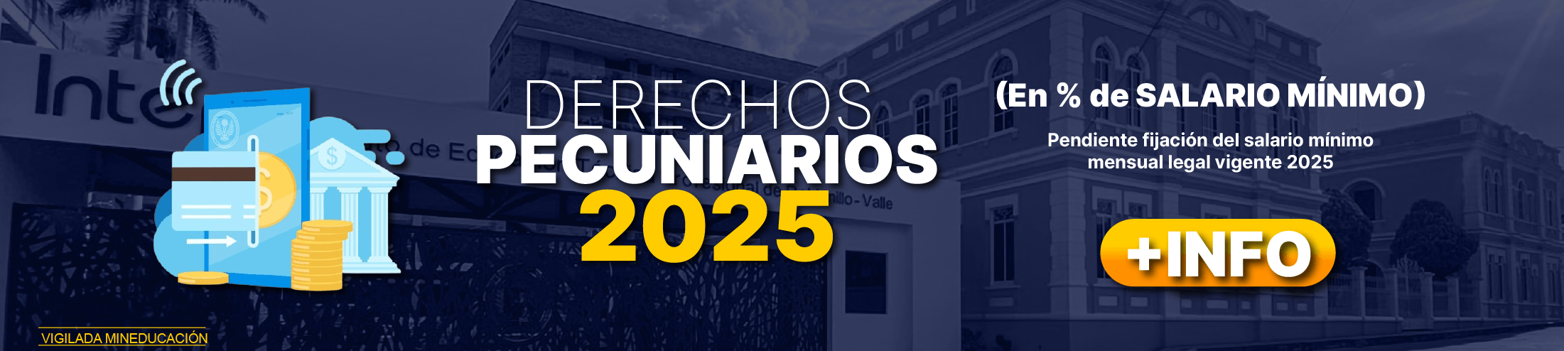 Derechos Pecuniarios 2025 (en % de salario mínimo)