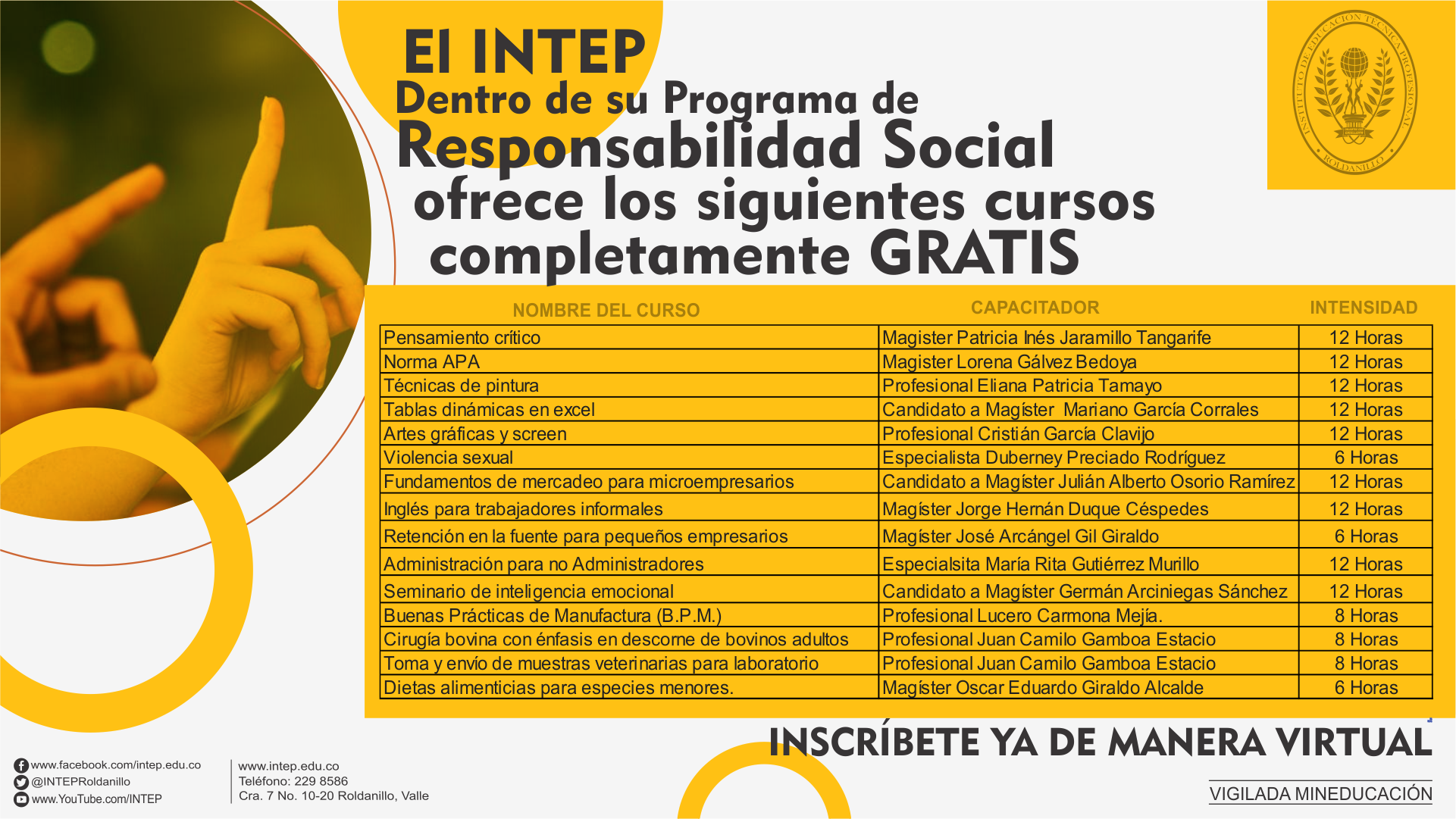 Oferta de Cursos Gratuitos 