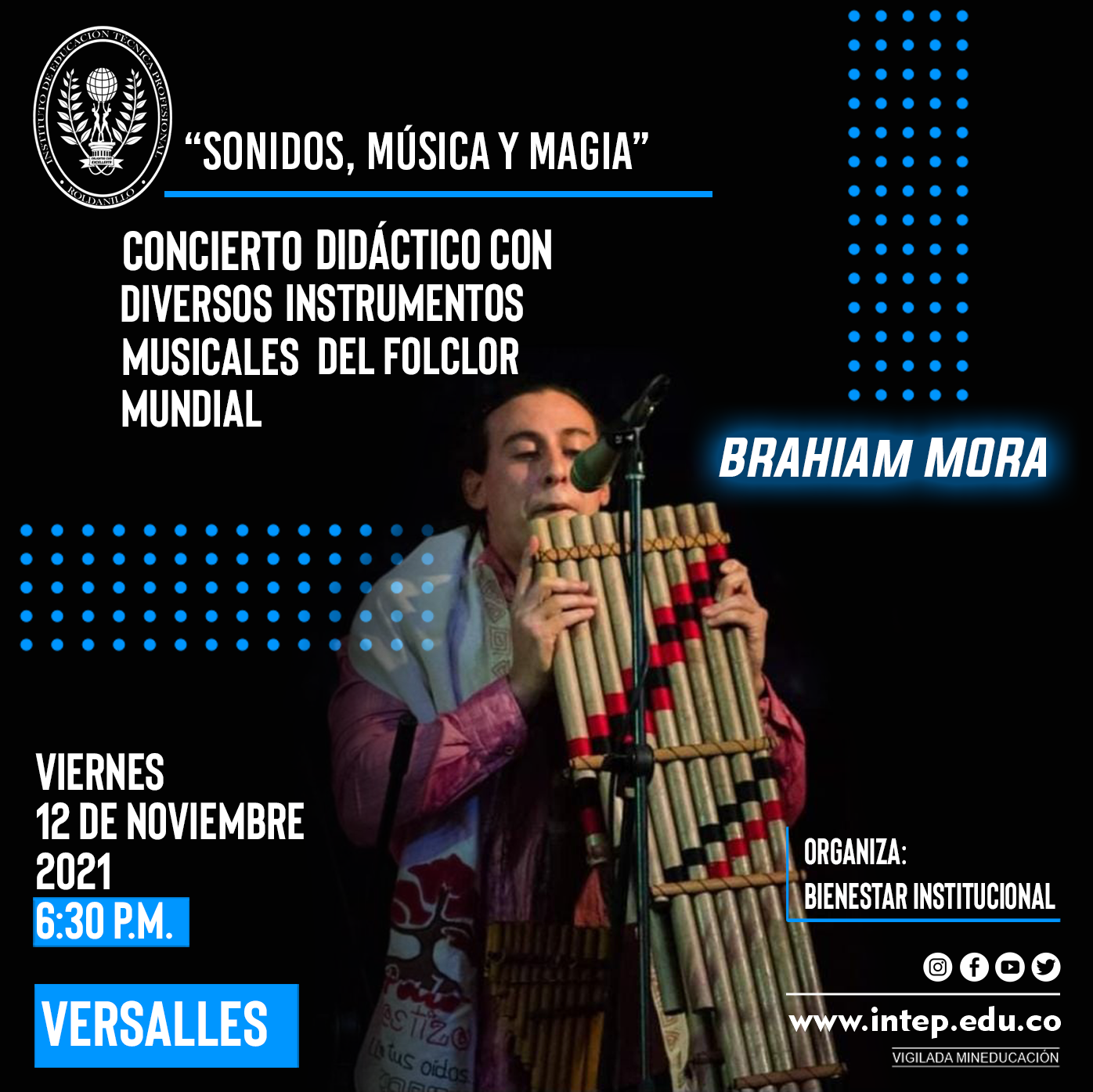 Versalles recibe el concierto musical el viernes 12 de Noviembre