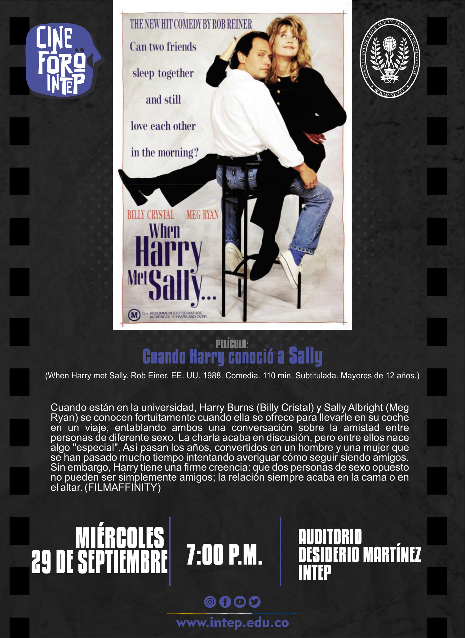 Hoy!! Cine Foro: Película Cuando Harry conoció a Sally