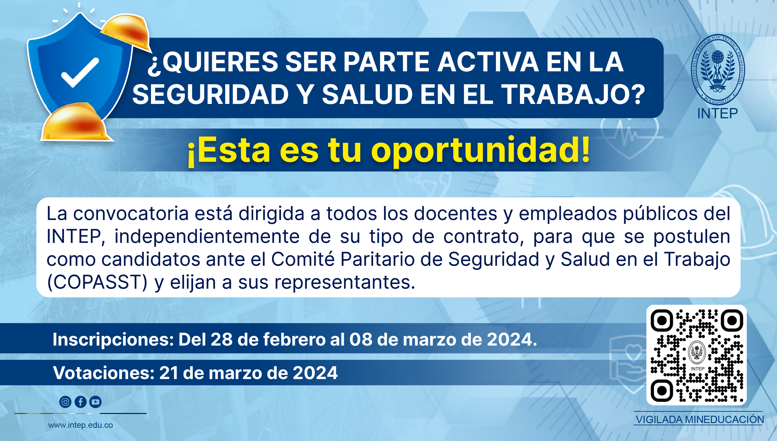 CONVOCATORIA A ELECCIONES DE REPRESENTANTES DE LOS TRABAJADORES DEL INTEP