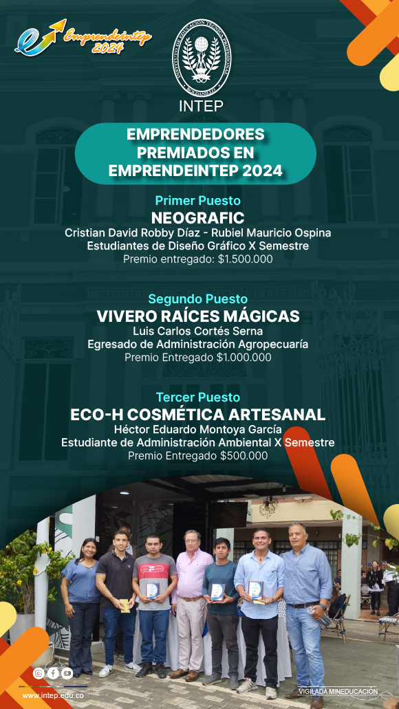 EMPRENDEDORES PREMIADOS EN EMPRENDEINTEP 2024