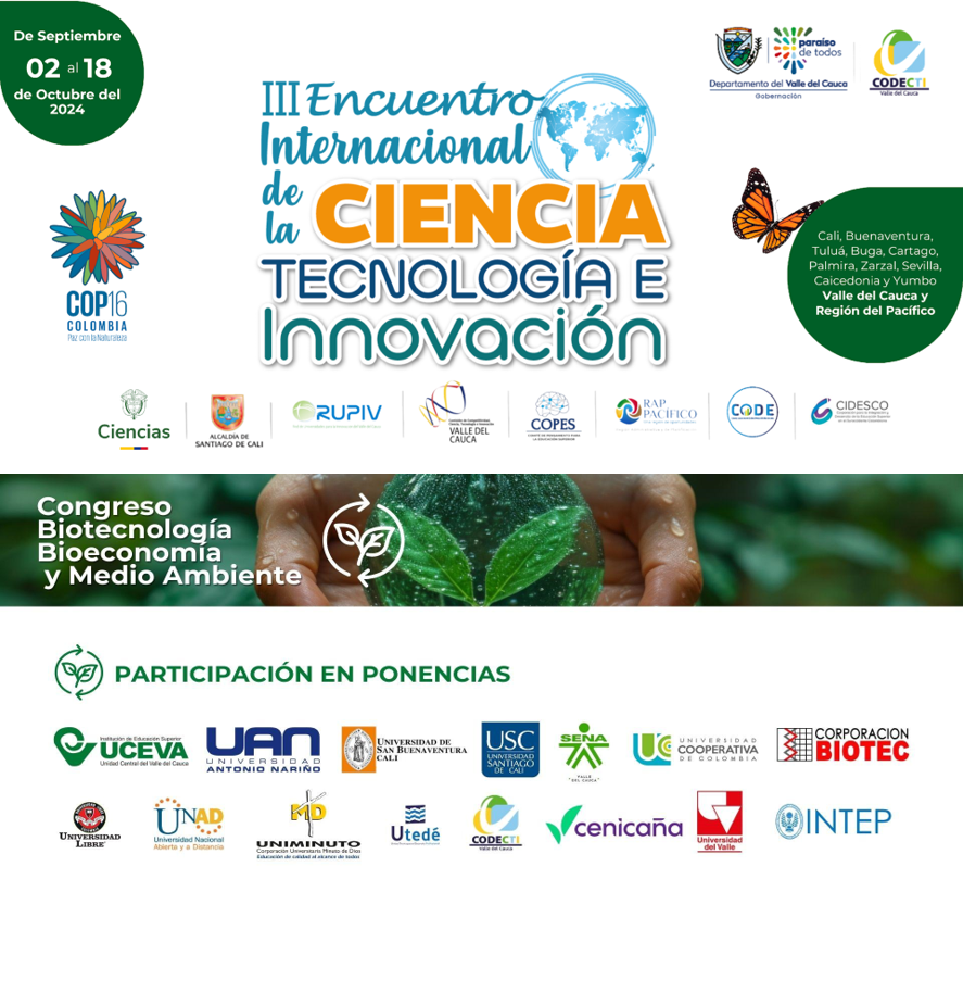 III Encuentro Internacional de Ciencia Tecnología e Innovación del Valle del Cauca y Región Pacifico