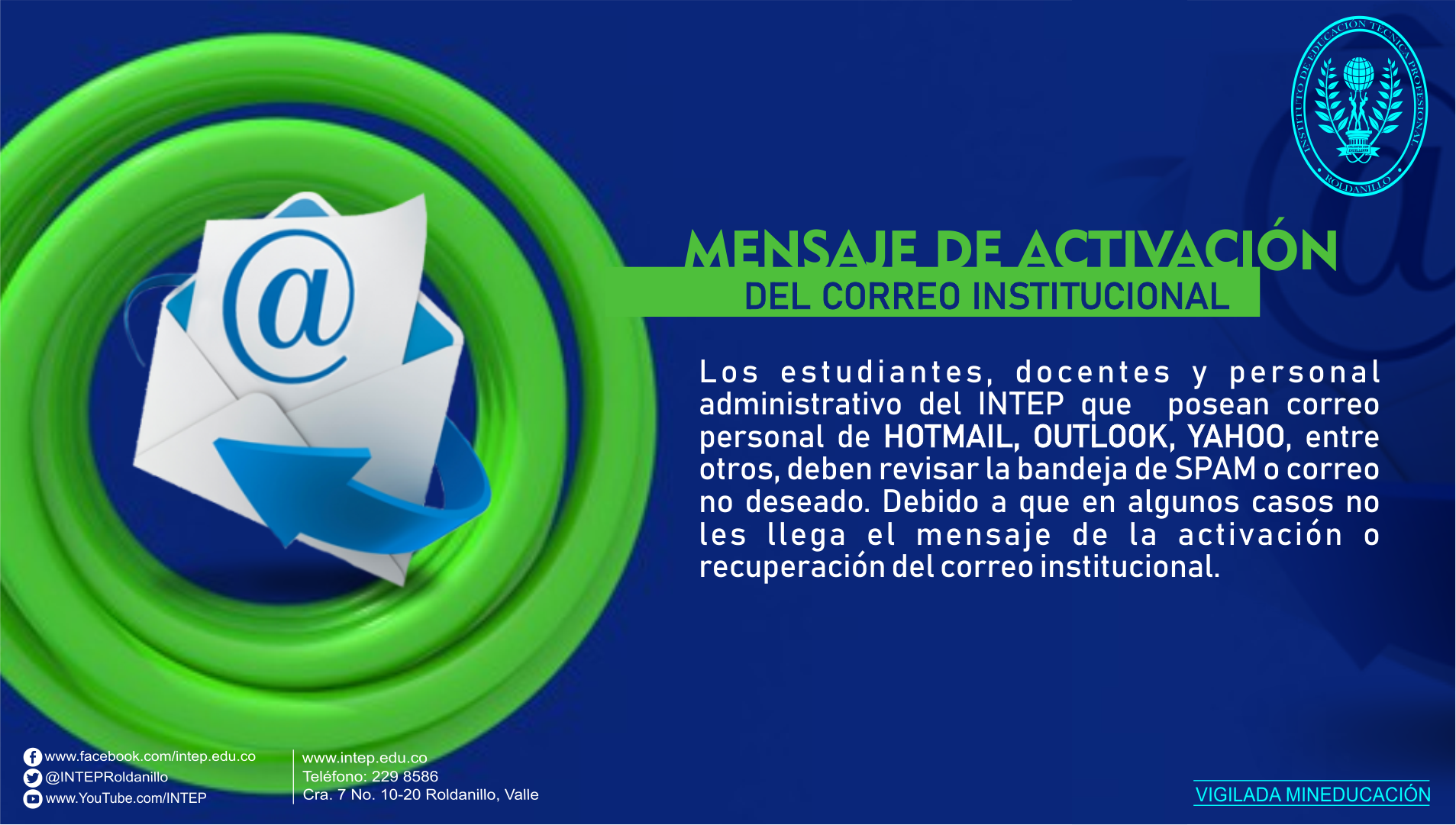 Activación del Correo Institucional