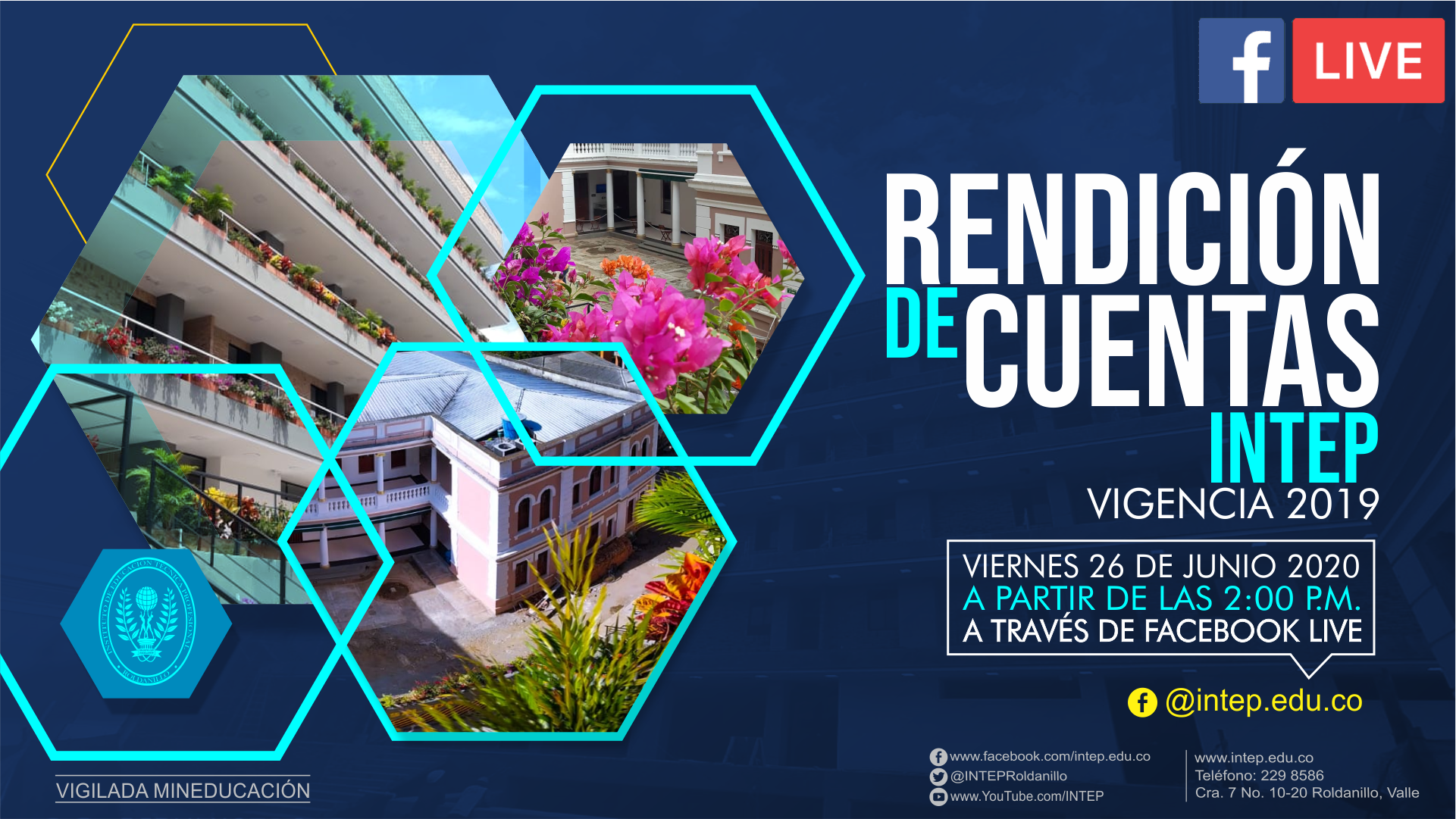 Invitación Rendición de Cuentas  INTEP Vigencia 2019 