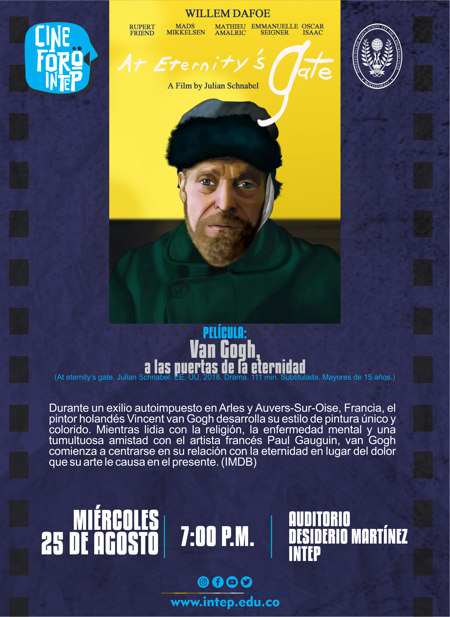 CINE FORO: Van Gogh, a las puertas de la eternidad