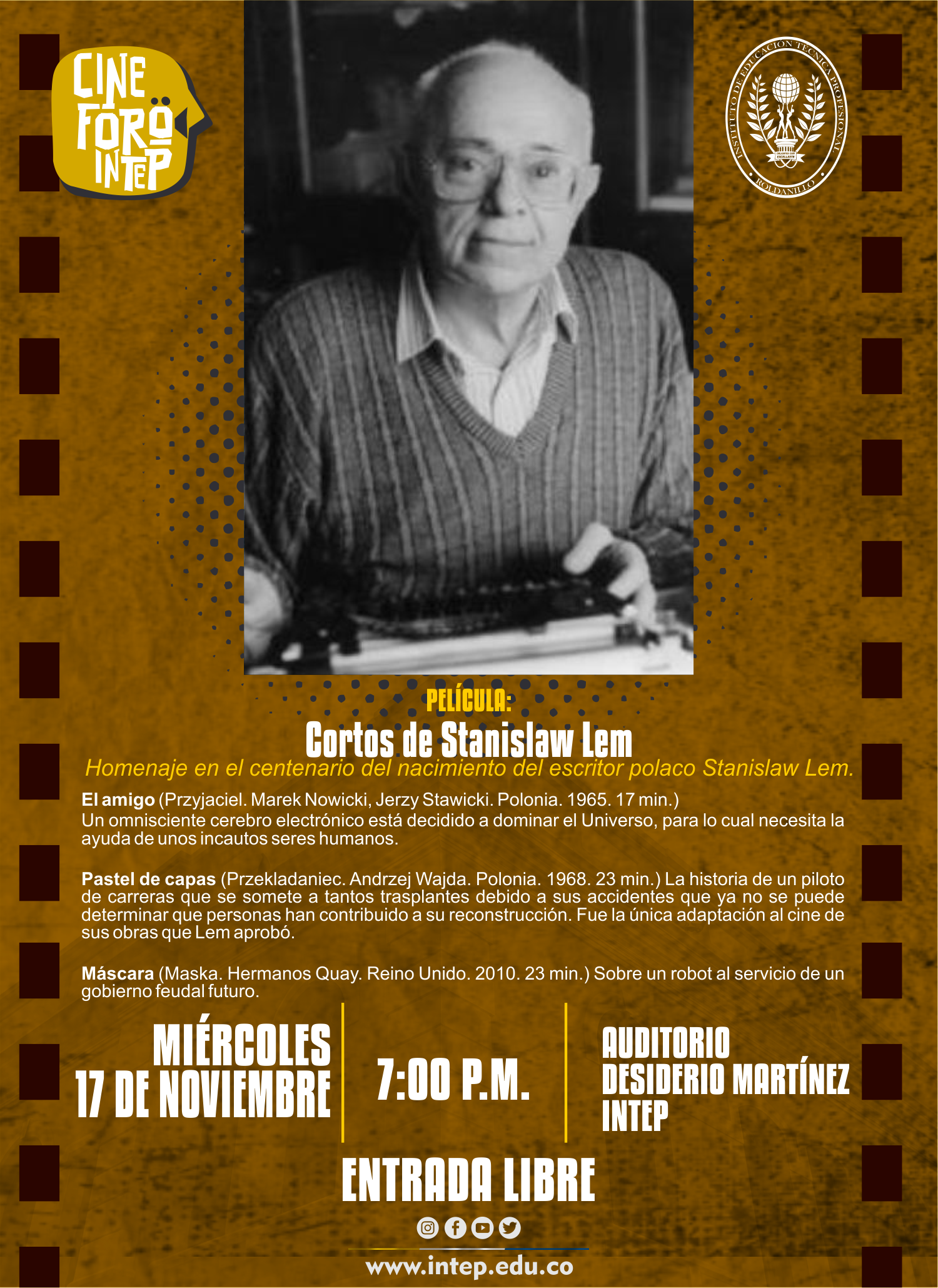 Cine Foro INTEP: Cortos de Stanislaw Lem