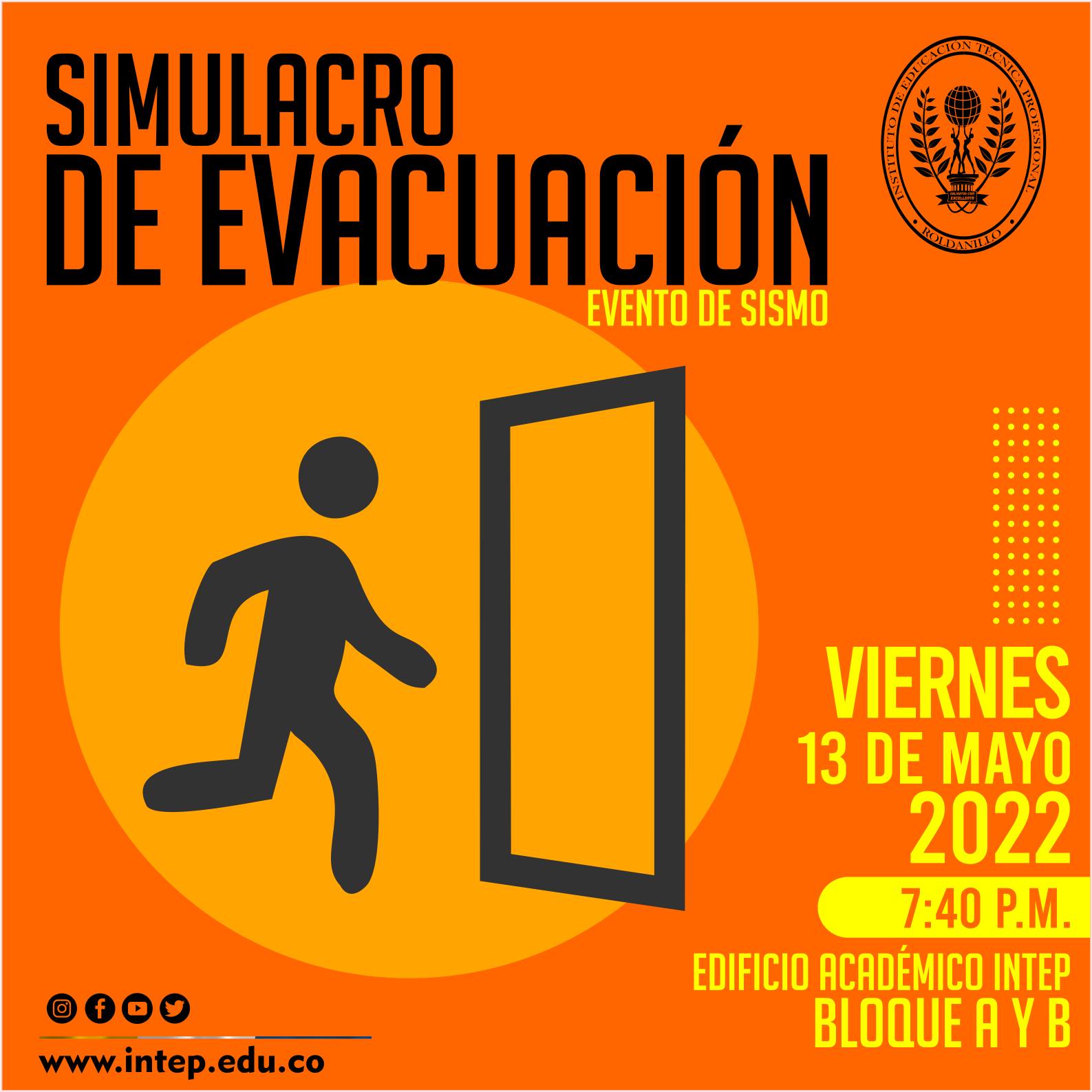 SIMULACRO DE EVACUACIÓN/ EVENTO SISMO