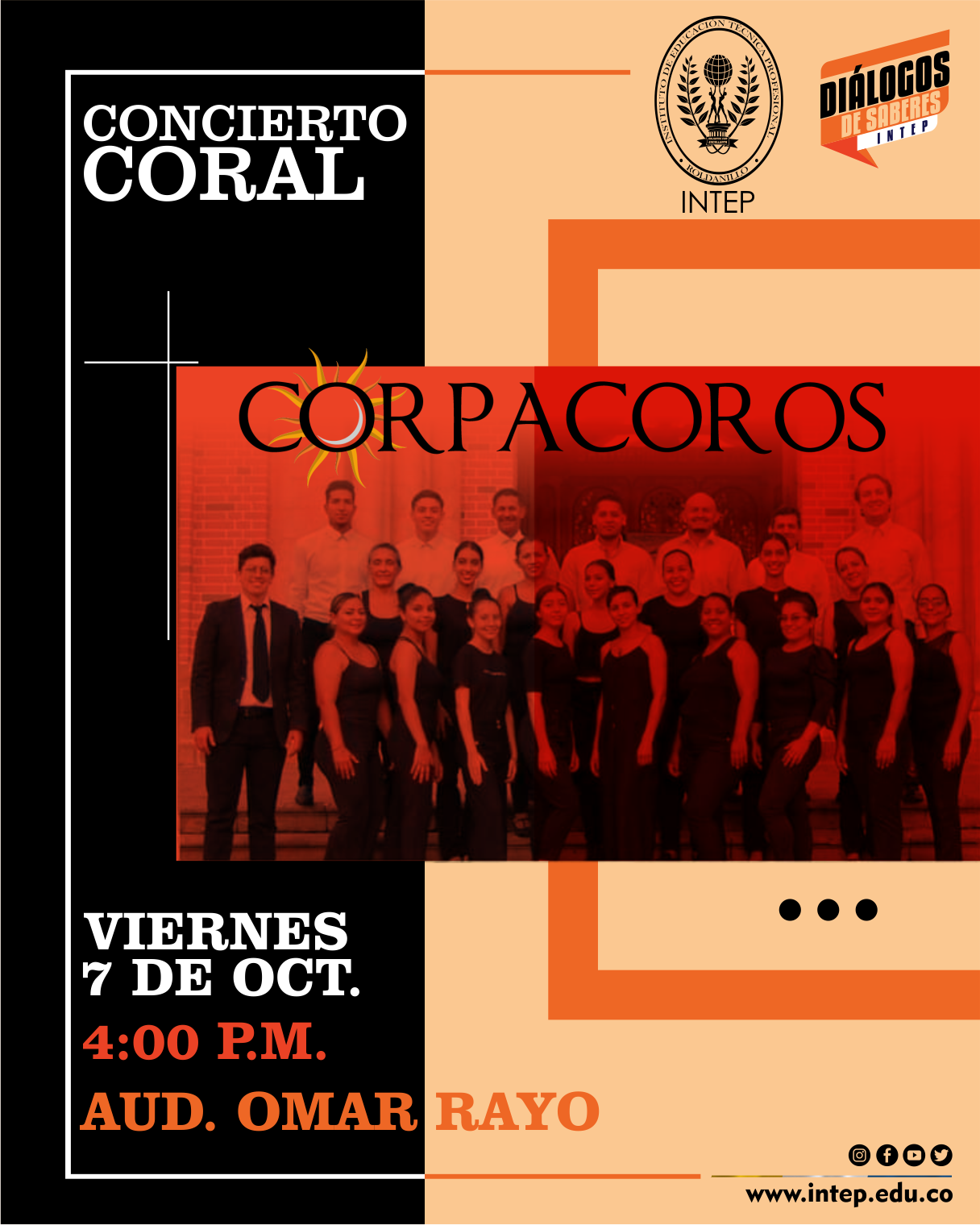 Diálogos de Saberes INTEP, invita al Concierto coral