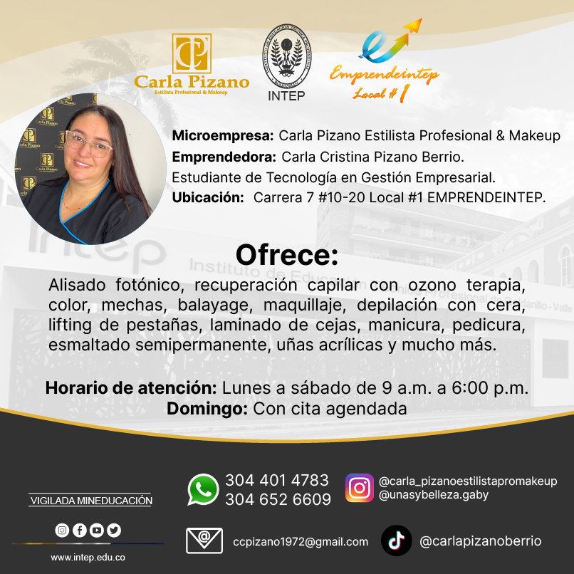 Microempresa Carla Pizano Estilista Profesional y Makeup