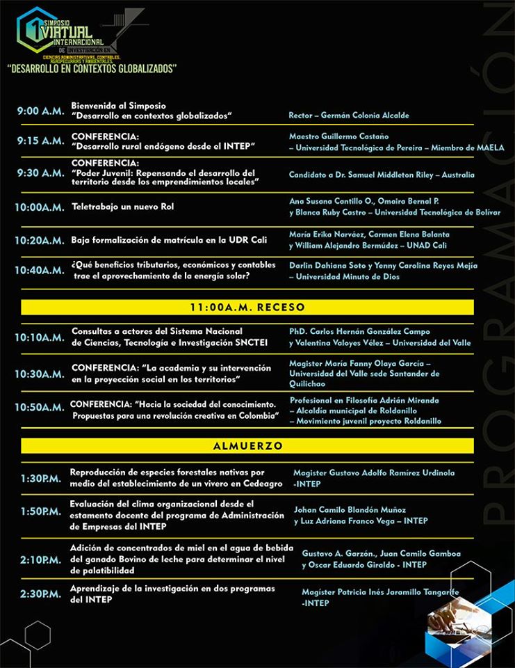 Programación Simposio Virtual Internacional