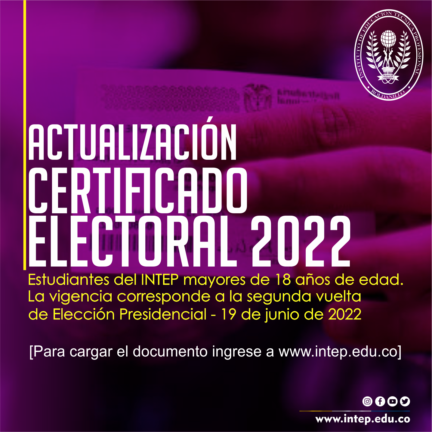 Actualización Certificado Electoral 2022