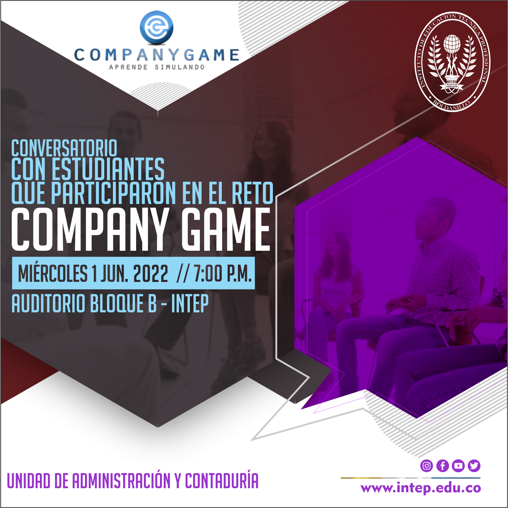 Conversatorio con estudiantes que participaron en el reto Company Game