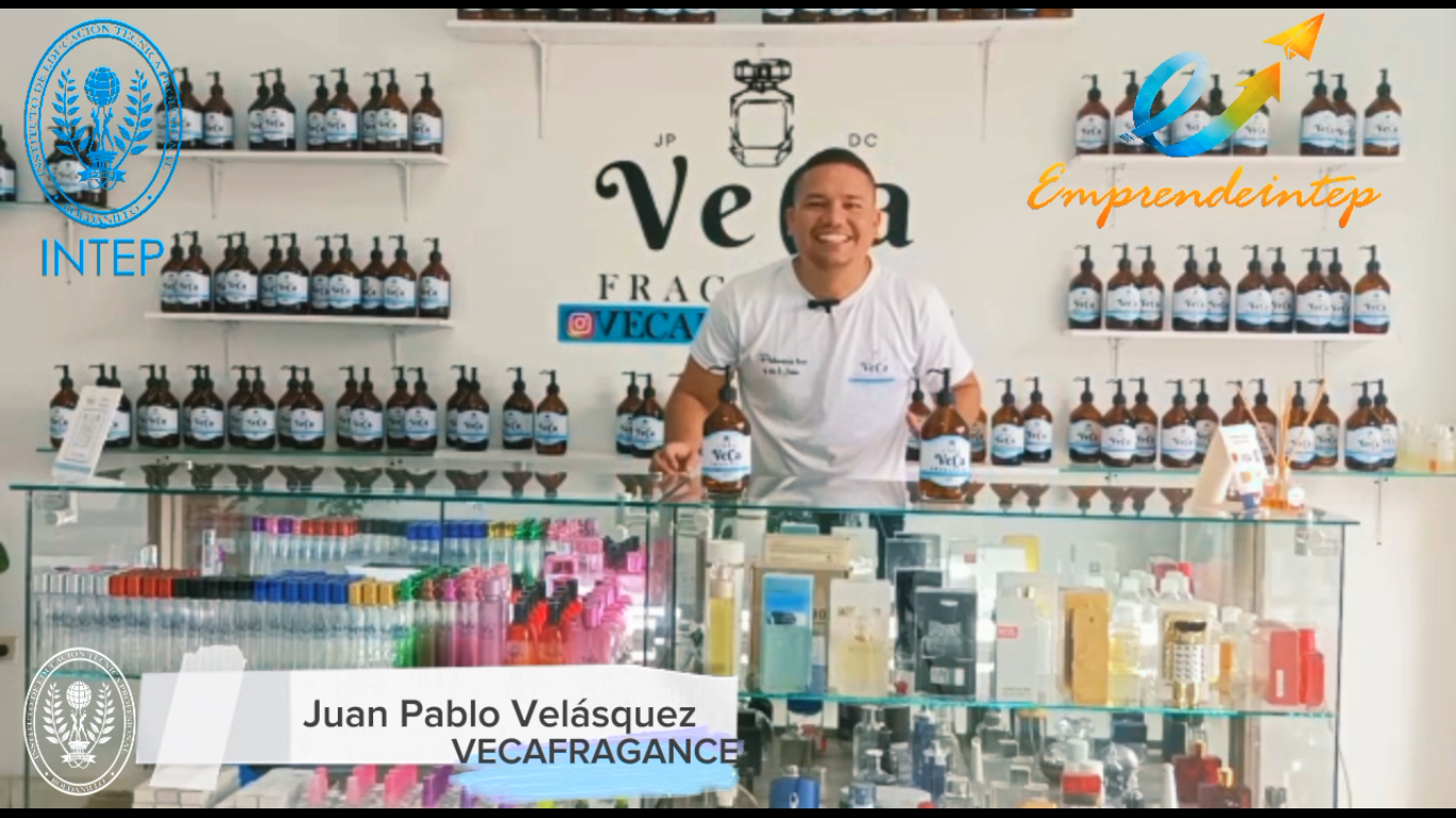 Invitación EMPRENDEINTEP 2023, Juan Pablo Velásquez - VECA FRAGANCES