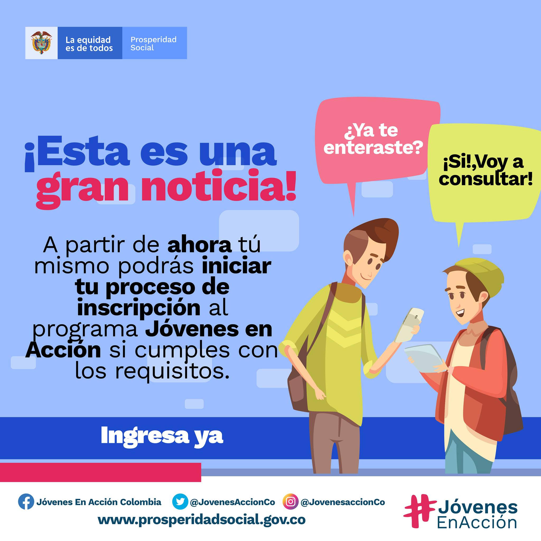 Pre-registro virtual - Programa Jóvenes en Acción