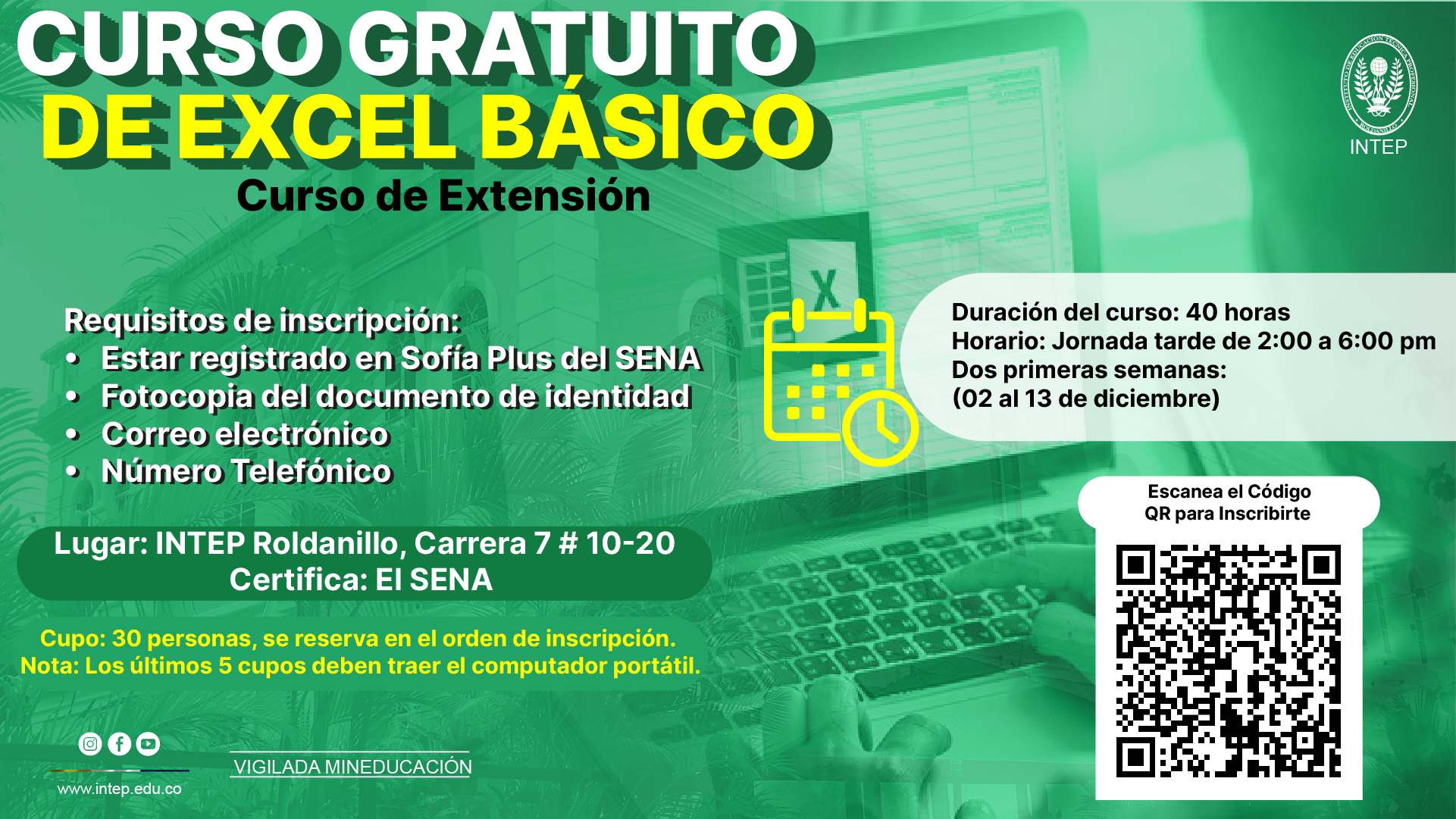 Curso gratuito de Excel Básico,