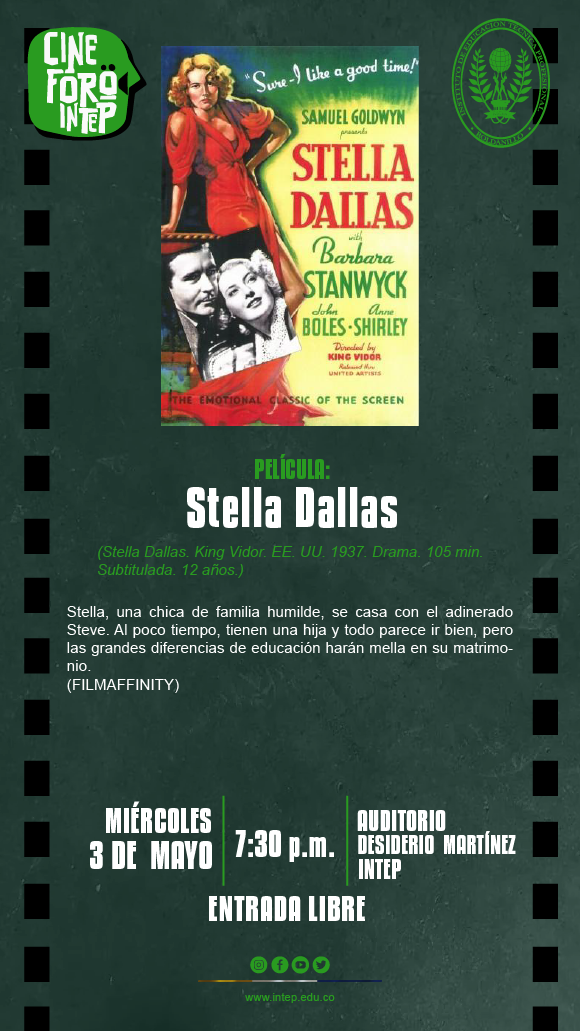 CINE FORO INTEP. PELÍCULA STELLA DALLAS