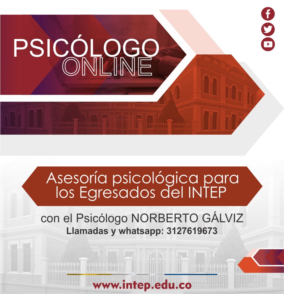 El INTEP ofrece el servicio de â€œPSICÓLOGO EN CASAâ€, en la  modalidad  online.