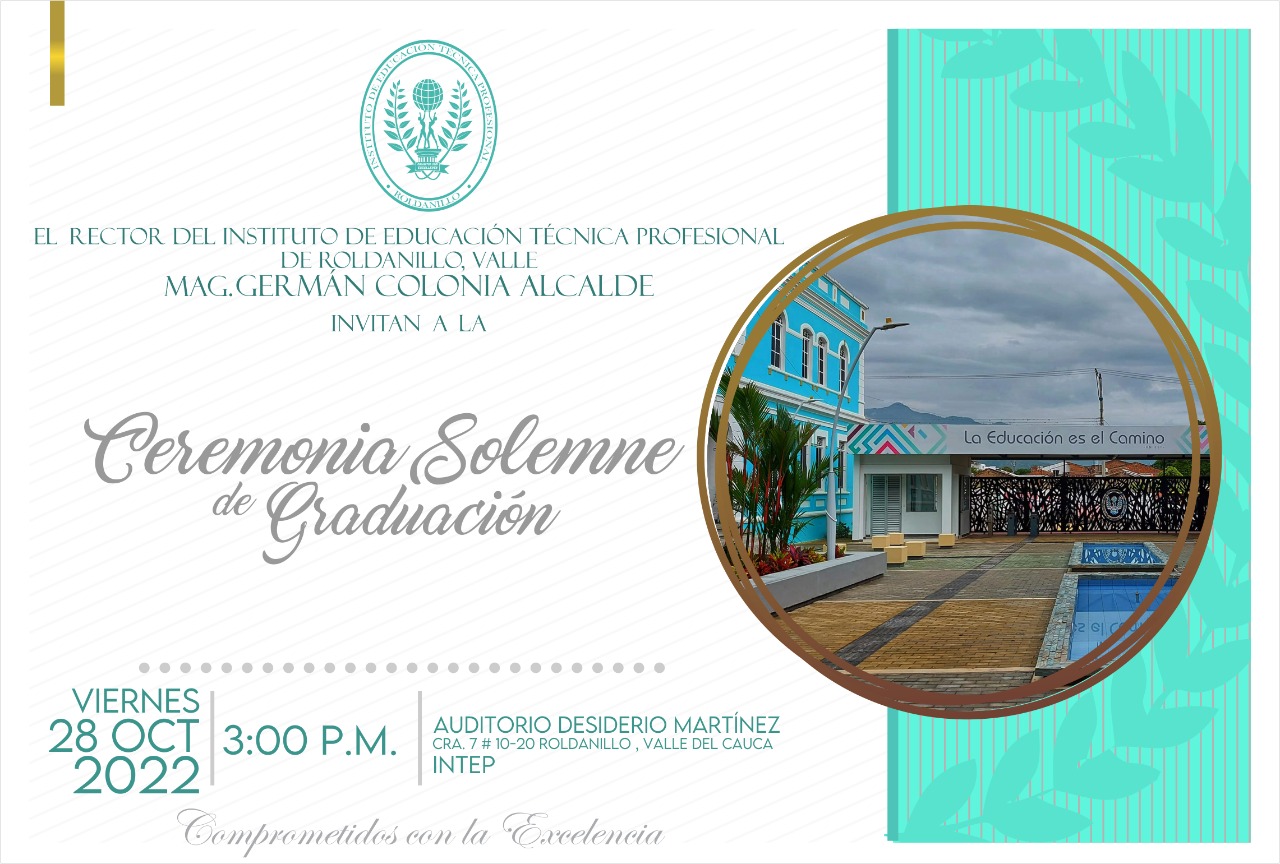  Invitación / Ceremonia de Graduación / INTEP