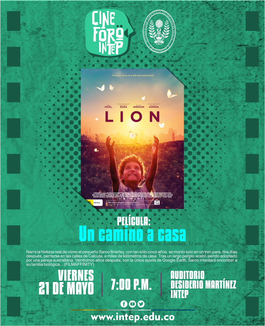 CINE FORO VIERNES 21 DE MAYO