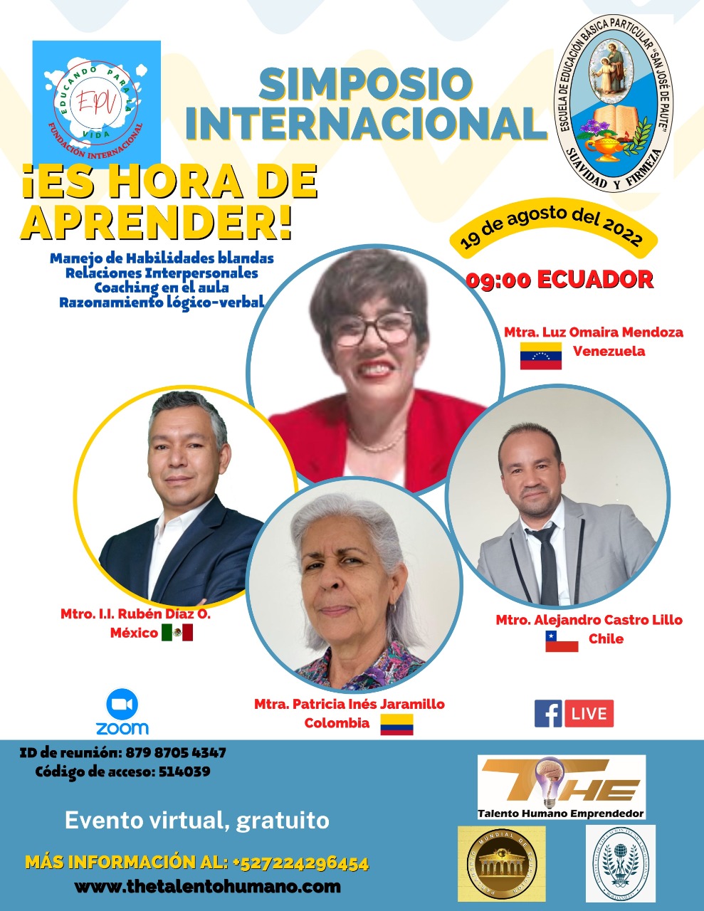 Invitación a participar en el SIMPOSIO INTERNACIONAL/ ECUADOR