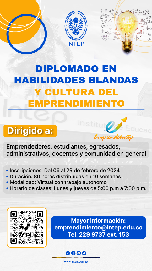  Diplomado en Habilidades Blandas y  Cultura del Emprendimiento.