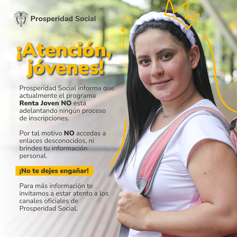 Alerta sobre falsas inscripciones al programa Renta Joven.