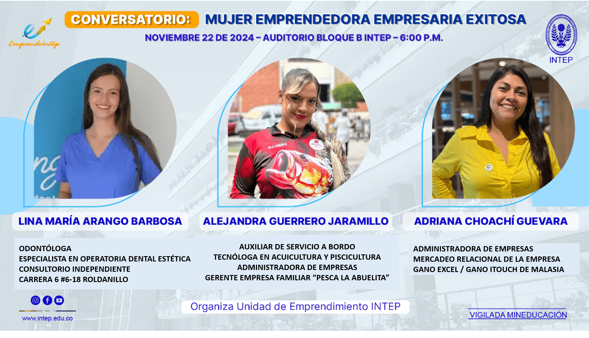 Mujer Emprendedora, Empresaria Exitosa.  Evento Presencial