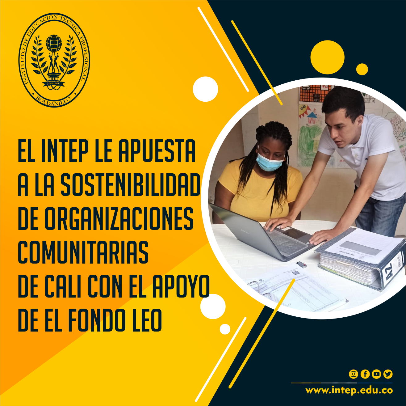 INTEP le apuesta a la sostenibilidad de organizaciones comunitarias de Cali,con el apoyo de El Fondo