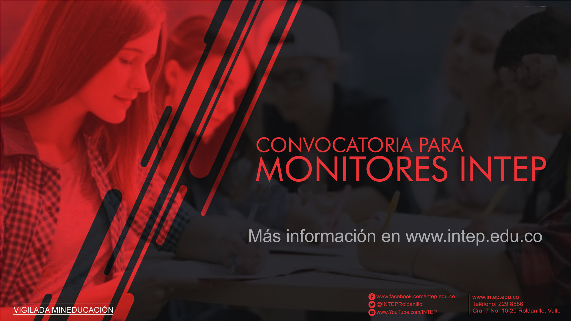 Convocatoria a los Estudiantes del INTEP para ejercer como monitores 2022-1