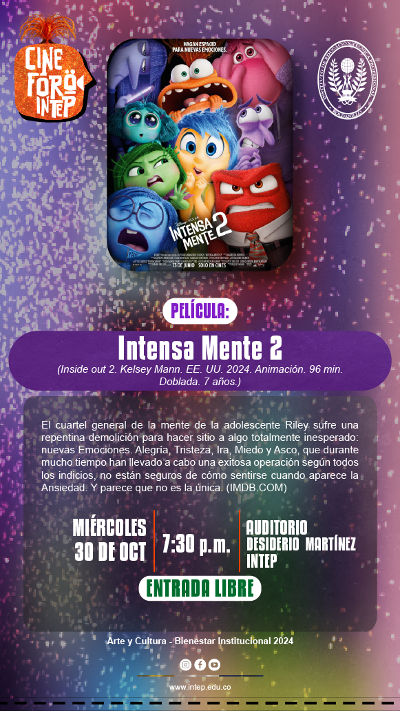 CINE FORO INTEP  Película: INTENSA MENTE 2