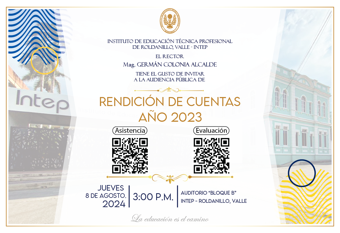 Invitación a la Rendición Pública de Cuentas INTEP- Vigencia 2023